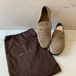Gucci suede loafers